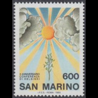 San Marino Mi.Nr. 1323 Unterzeichnung der KSZE-Schlussakte (600)