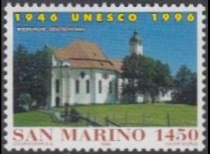 San Marino Mi.Nr. 1681 50Jahre UNECO, Welterbe, Wallfahrtskirche Die Wies (1450)