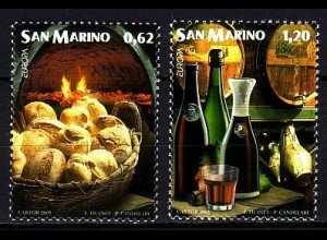 San Marino Mi.Nr. 2192-93 Europa 2005, Gastronomie (2 Werte)