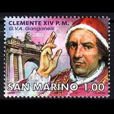 San Marino Mi.Nr. 2238 300. Geb. Papst Klemens XIV, Triumphbogen (1,00)