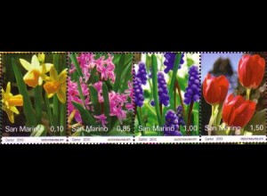 San Marino Mi.Nr. Zdr.2425-28 Frühlingsblumen (als Streifen s.Bild)