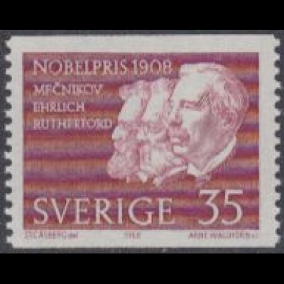 Schweden Mi.Nr. 626A Nobelpreis u.a. Ehrlich Rutherford Lippmann (35)