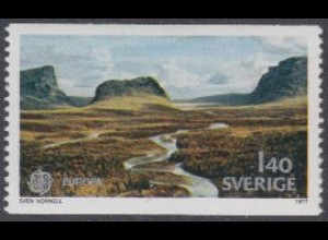 Schweden Mi.Nr. 990 Europa 77, Landschaften, Rapatal (1,40)