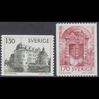 Schweden Mi.Nr. 1014-15 Europa 78, Baudenkmäler (2 Werte)