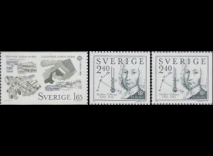 Schweden Mi.Nr. 1187A,1188Dl/Dr Europa 82, Historische Ereignisse (3 Werte)
