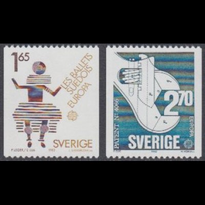 Schweden Mi.Nr. 1237-38 Europa 83, Werke menschlichen Geistes (2 Werte)