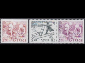 Schweden Mi.Nr. 1549-51 Europa 89, Kinderspiele (3 Werte)