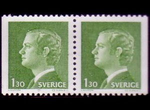 Schweden Mi.Nr. 935x Dl/Dr König Carl XVI., normales Papier, Paar Dl/Dr (2x 1,30)