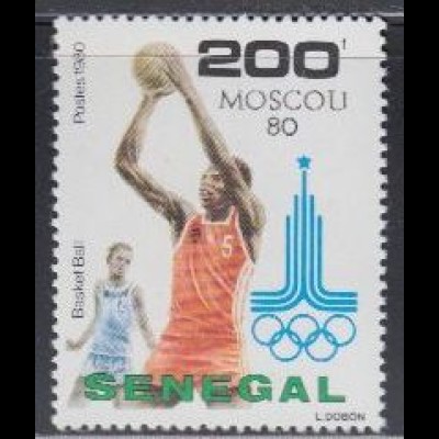Senegal Mi.Nr. 735 Olymp. Sommerspiele Moskau, Basketball (200)