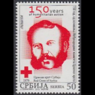 Serbien Mi.Nr. 500 150Jahre Rotes Kreuz, Henri Dunant (50)