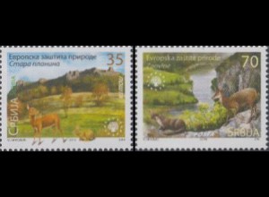 Serbien Mi.Nr. 552-53 Europ.Naturschutz (2 Werte)