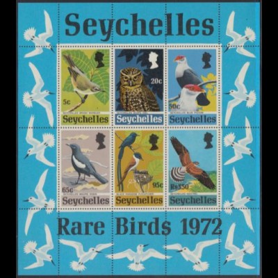 Seychellen Mi.Nr. Block 3 Seltene Vogelarten 