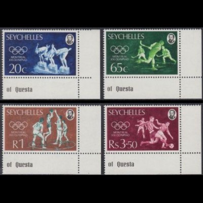 Seychellen Mi.Nr. 358-61 Olympia1976 Montreal (4 Werte)