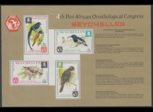 Seychellen Mi.Nr. Block 6 Panafrikanischer Ornithologenkongreß 
