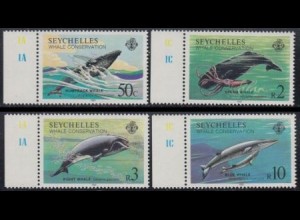 Seychellen Mi.Nr. 571-74 Wale (4 Werte)
