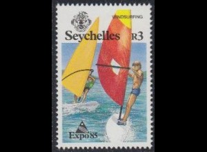 Seychellen Mi.Nr. 581 Sonderausstellung EXPO '85, Windsurfer (3)