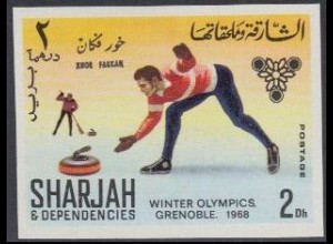 Sharjah Khor Fakkan Mi.Nr. 157B Olympia 1968 Grenoble, Curling (2)
