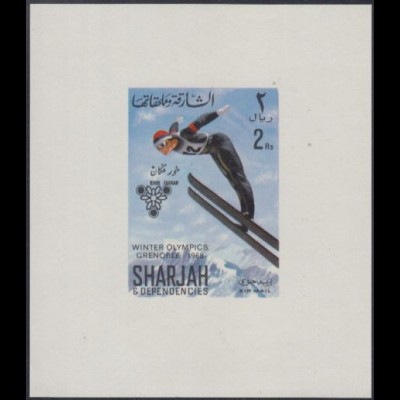 Sharjah Khor Fakkan Mi.Nr. 162Sb Olympia 1968 Grenoble, Skispringen (2)