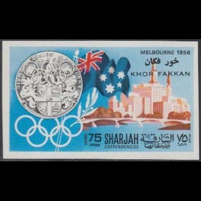 Sharjah Khor Fakkan Mi.Nr. 166B Geschichte d.Olymp. Spiele, Melbourne 1956 (75)