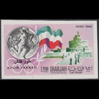 Sharjah Khor Fakkan Mi.Nr. 167B Geschichte d.Olymp. Spiele, Rom 1960 (1,50)