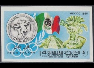 Sharjah Khor Fakkan Mi.Nr. 169B Geschichte d.Olymp. Spiele, Mexiko 1968 (4)