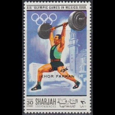 Sharjah Khor Fakkan Mi.Nr. 173A Olympia 1968 Mexiko, Gewichtheben (30)