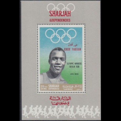 Sharjah Khor Fakkan Mi.Nr. 219Sb Olympiasieger 1936 Jesse Owens (25)