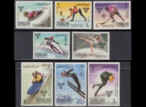 Sharjah Mi.Nr. 400-07B Olympia 1968 Grenoble (8 Werte)