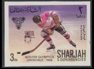 Sharjah Mi.Nr. 402B Olympia 1968 Grenoble, Eishockey (3)