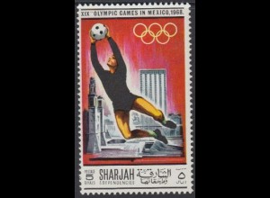 Sharjah Mi.Nr. 494A Olympia 1968 Mexiko, Fußball (5)