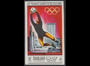 Sharjah Mi.Nr. 494B Olympia 1968 Mexiko, Fußball (5)