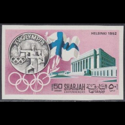 Sharjah Mi.Nr. 497B Geschichte der Olympischen Spiele, Helsinki 1952 (50)