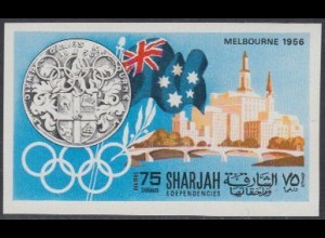 Sharjah Mi.Nr. 498B Geschichte der Olympischen Spiele, Melbourne 1956 (75)