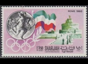 Sharjah Mi.Nr. 499A Geschichte der Olympischen Spiele, Rom 1960 (1,50)