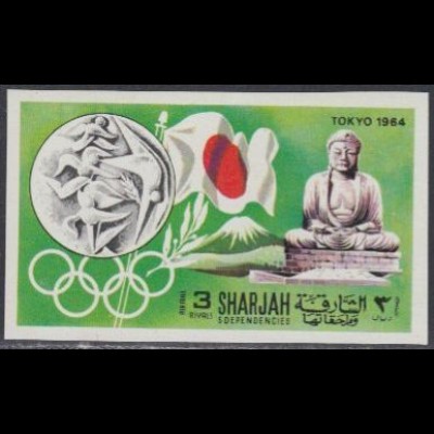 Sharjah Mi.Nr. 500B Geschichte der Olympischen Spiele, Tokio 1964 (3)