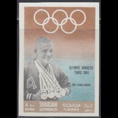 Sharjah Mi.Nr. 515B Olympiasieger 1964 Don Schollander (4)