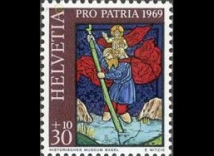 Schweiz Mi.Nr. 904 Pro Patria, Kunst, hl. Christophorus (30+10)