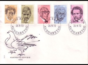 Schweiz Mi.Nr. 979-83 Porträtmarken (5 Werte)