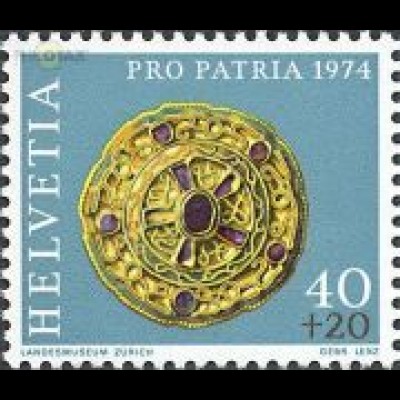 Schweiz Mi.Nr. 1033 Pro Patria, Arch.Funde, Gewandschließe (40+20)