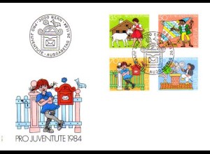 Schweiz Mi.Nr. 1284-87 Pro Juventute, Figuren aus Kinderbüchern (4 Werte)