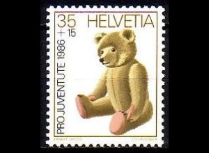 Schweiz Mi.Nr. 1331 Pro Juventute, Spielzeug Teddybär (35+15)