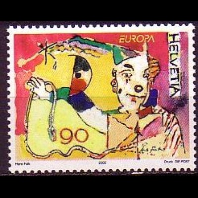 Schweiz Mi.Nr. 1795 Europa 02, Zirkus, Clown (90)