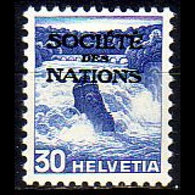 Schweiz SDN Mi.Nr. 53y Freim. der Schweiz MiNr. 303y mit Aufdruck (30)