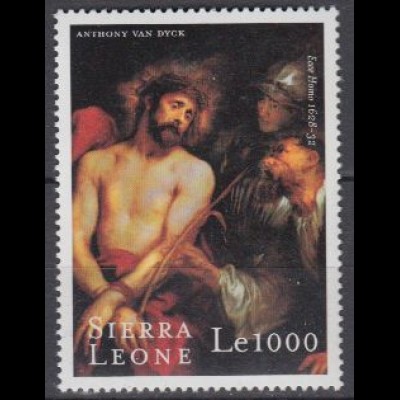 Sierra Leone Mi.Nr. 3456 400.Geb. van Dyck, Gemälde Ecce Homo (1000)