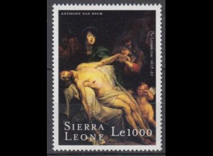 Sierra Leone Mi.Nr. 3459 400.Geb. van Dyck, Gemälde Beweinung Christi (1000)