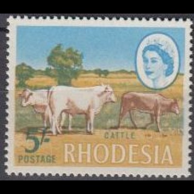 Rhodesien Mi.Nr. 54 Freim. Landesmotive, Rinder (5)