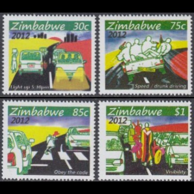 Simbabwe Mi.Nr. 989-92 Sicherheit im Straßenverkehr (4 Werte)