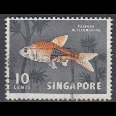Singapur Mi.Nr. 59x Freim. Fauna und Flora, Keilfleckbarbe (10)