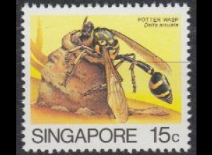 Singapur Mi.Nr. 465II Freim. Insekten, Wespe (15)