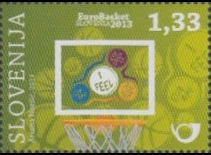 Slowenien Mi.Nr. 1007 Basketball-EM (1,33)